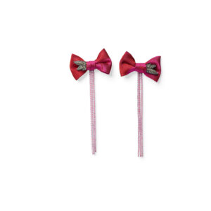 Fuchsia Vintage Silver PRINCESS FRINGES EARRINGS